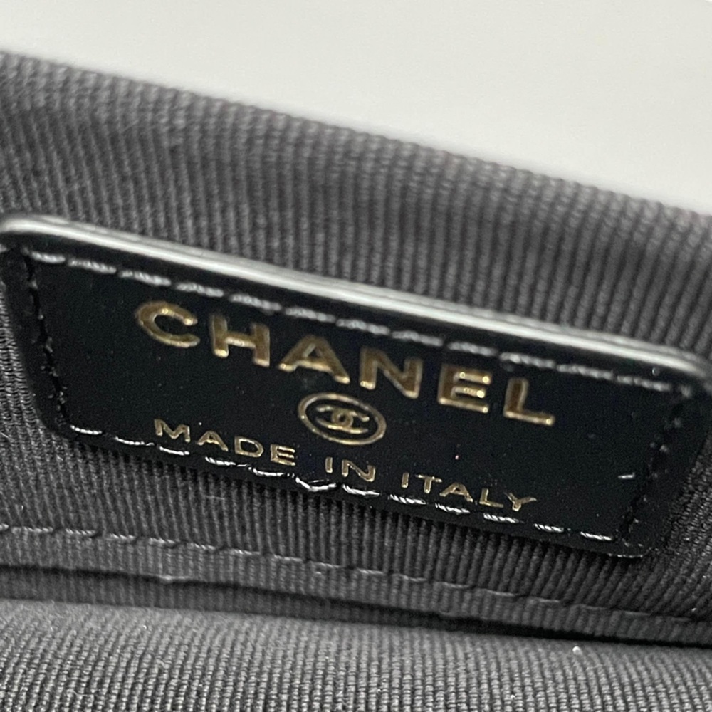 Authentic Chanel Black Caviar Leather CC clutch bag - Picture 4 of 7